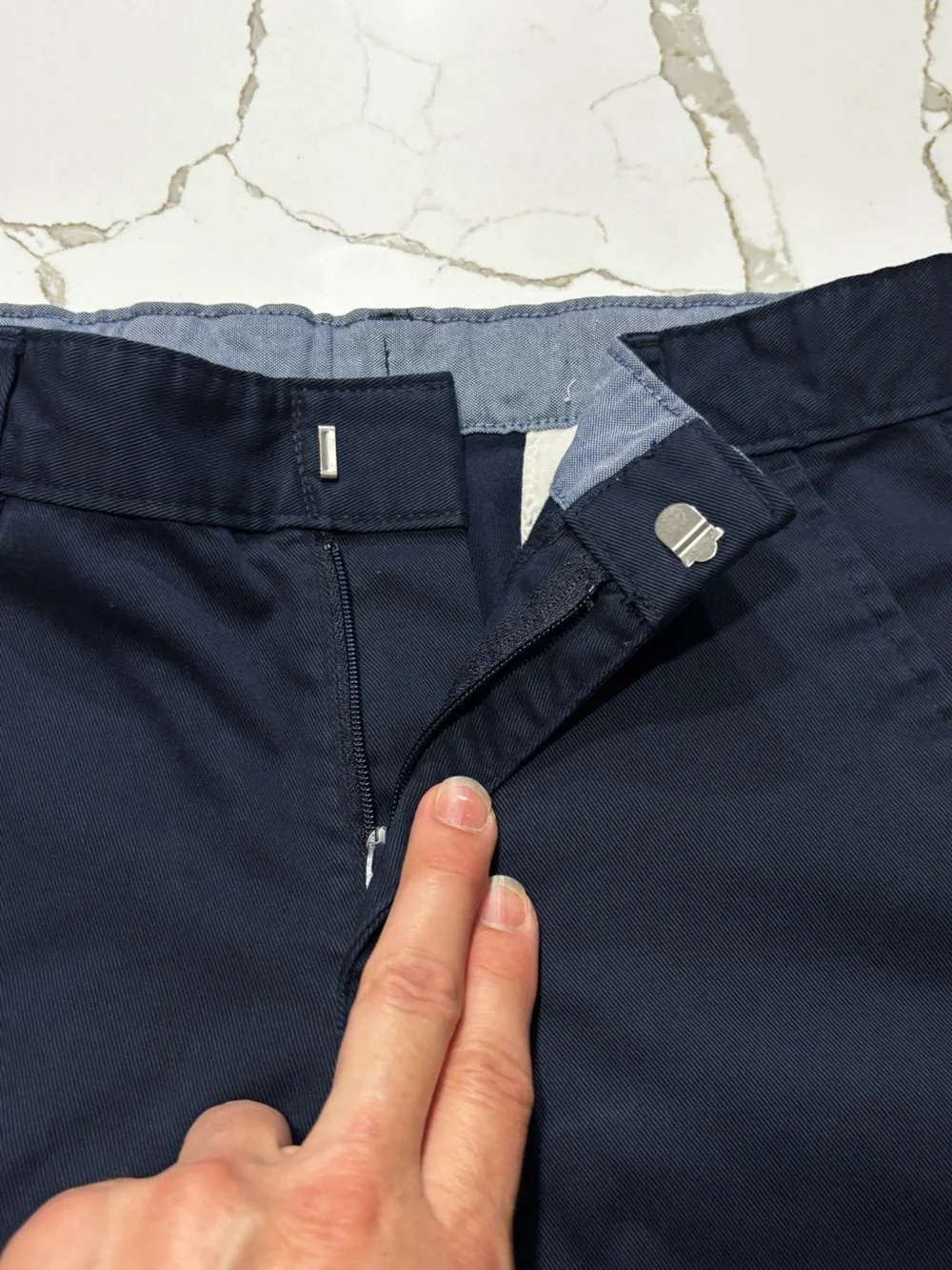 Chaps Kids Navy Big Boys Flat front Adjustable Chino Shorts Girls Unisex Size 8